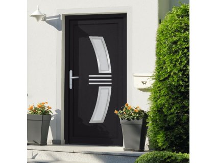 vidaXL Vchodové dveře antracitové 108 x 208 cm PVC