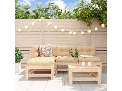 vidaXL 5dílná zahradní sedací souprava masivní borové dřevo