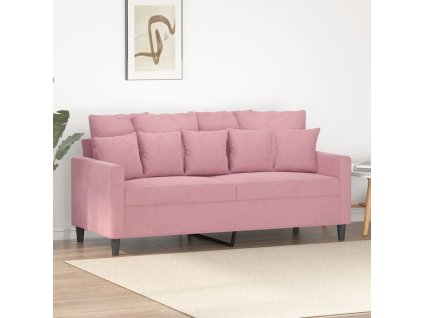 vidaXL 2místná pohovka růžová 140 cm samet