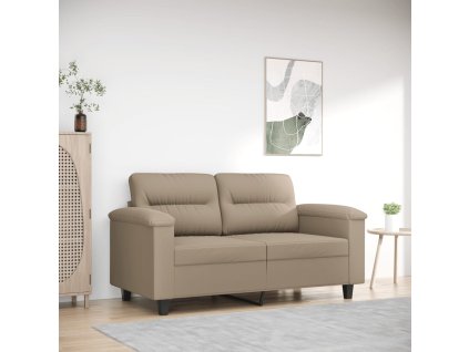 vidaXL 2místná pohovka taupe 120 cm tkanina z mikrovlákna