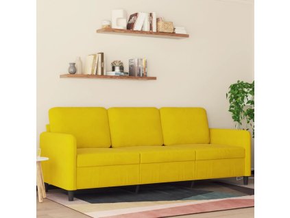 vidaXL 3místná pohovka žlutá 180 cm samet