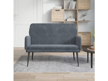 vidaXL Lavice tmavě šedá 108 x 79 x 79 cm samet