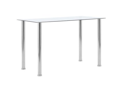 vidaXL Jídelní stůl průhledný 120 x 60 x 75 cm tvrzené sklo