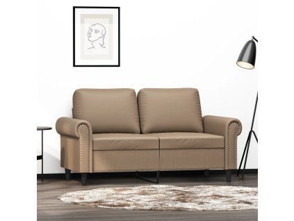 vidaXL 2místná pohovka cappuccino 120 cm umělá kůže