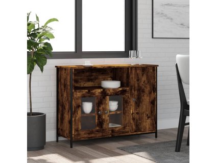 vidaXL Příborník kouřový dub 100 x 35 x 75 cm kompozitní dřevo