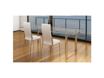 vidaXL Jídelní židle 2 ks bílé umělá kůže