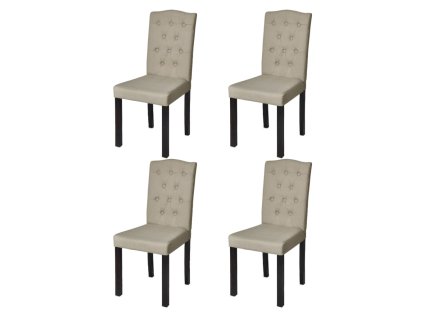vidaXL Jídelní židle 4 ks velbloudí textil