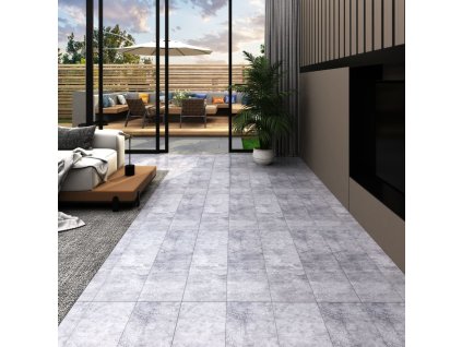 vidaXL Samolepicí podlahová krytina PVC 5,21 m² 2 mm cementově šedá