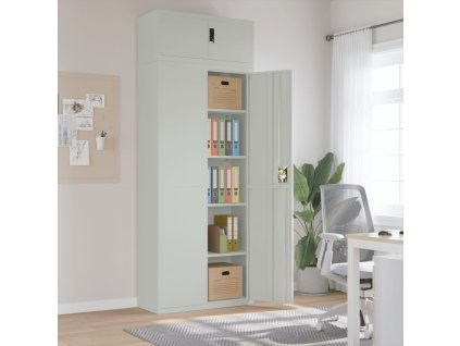 vidaXL Kartotéka světle šedá 90 x 40 x 240 cm ocel