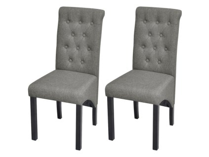 vidaXL Jídelní židle 2 ks světle šedé textil