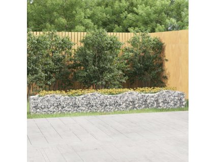 vidaXL Klenutý gabion vyvýšený záhon 400x50x50 cm pozinkované železo