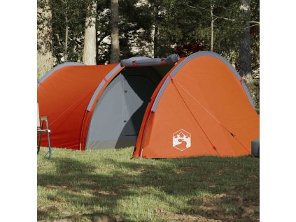 vidaXL Kempingový stan tunel pro 4 osoby oranžový nepromokavý