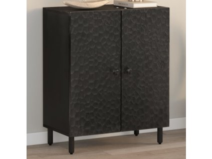 vidaXL Odkládací skříňka černá 60x33x75 cm masivní mangovníkové dřevo