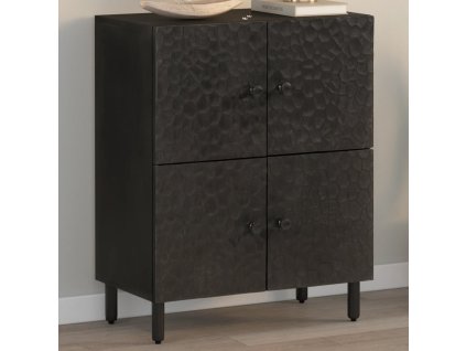 vidaXL Odkládací skříňka černá 60x33x75 cm masivní mangovníkové dřevo