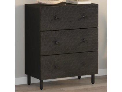 vidaXL Odkládací skříňka černá 60x33x75 cm masivní mangovníkové dřevo