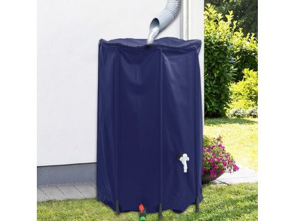 vidaXL Nádrž na vodu s kohoutkem skládací 500 l PVC