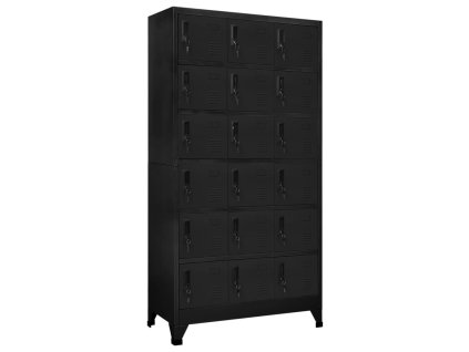 vidaXL Uzamykatelná skříň černá 90 x 40 x 180 cm ocel