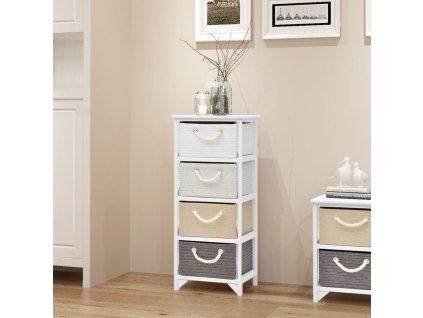 vidaXL Úložná skříňka 4 zásuvky dřevo