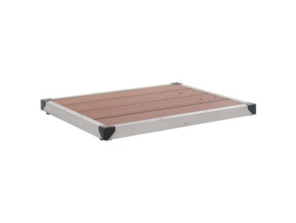 vidaXL Zahradní sprchová vanička WPC nerezová ocel 80 x 62 cm hnědá