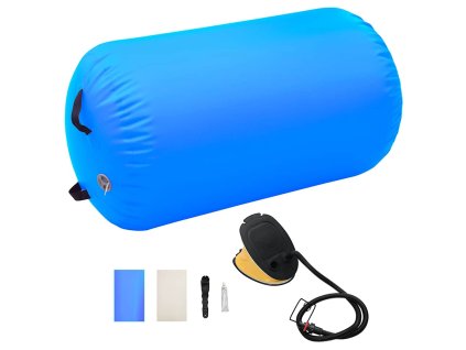 vidaXL Nafukovací cvičební válec s pumpou 100 x 60 cm PVC modrý