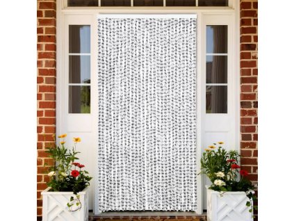 vidaXL Závěs proti hmyzu světle šedý a tmavě šedý 118 x 220 cm žinylka