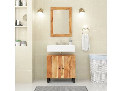 vidaXL Umyvadlová skříňka 62x33x58cm masivní akácie a kompozitní dřevo