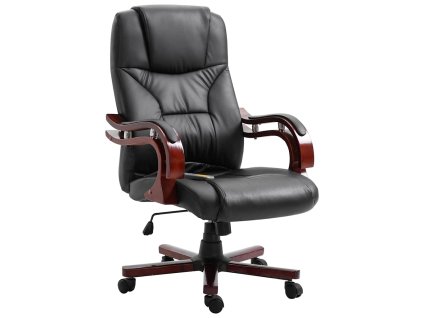 vidaXL Kancelářská židle černá umělá kůže