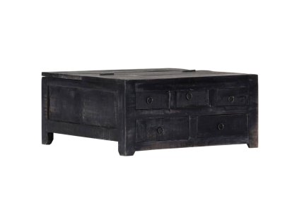 vidaXL Konferenční stolek černý 65 x 65 x 30 cm masivní mangovník