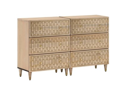 vidaXL Odkládací skříňky 2 ks 60x33x75 cm masivní mangovníkové dřevo