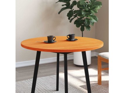 vidaXL Stolní deska kulatá voskově hnědá Ø90 x 2,5 cm masivní borovice