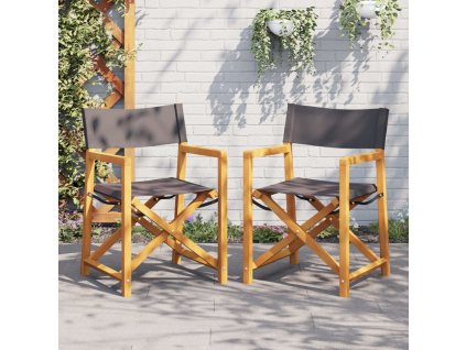 vidaXL Skládací ředitelské židle 2 ks tmavě šedé textil