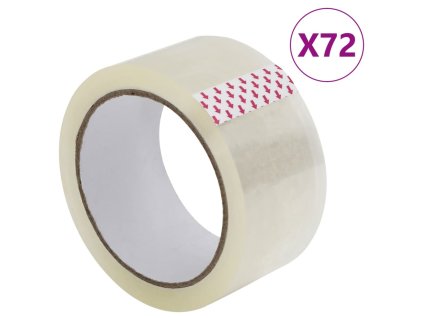 vidaXL Lepicí páska 72 ks průhledná 48 mm x 66 m