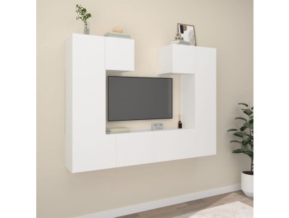 vidaXL 6dílný set TV skříněk bílý kompozitní dřevo