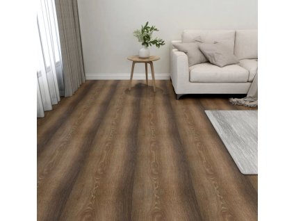 vidaXL Samolepicí podlahové desky 55 ks PVC 5,11 m² hnědé