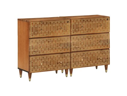 vidaXL Odkládací skříňky 2 ks 60x33x75 cm masivní mangovníkové dřevo