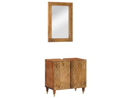 vidaXL 2dílná koupelnová sestava masivní mangovníkové dřevo