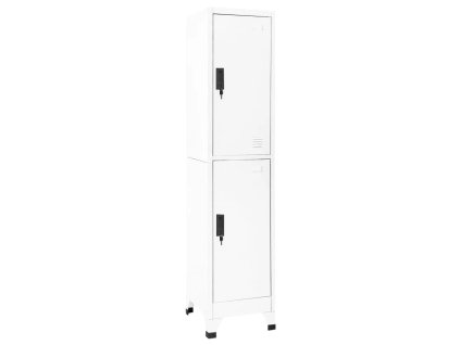 vidaXL Uzamykatelná skříň bílá 38 x 45 x 180 cm ocel