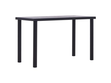 vidaXL Jídelní stůl černý a betonově šedý 120 x 60 x 75 cm MDF