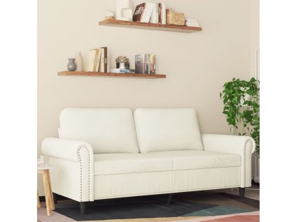 vidaXL 2místná pohovka krémová 140 cm samet