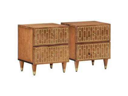 vidaXL Noční stolky 2 ks 40 x 33 x 46 cm masivní mangovníkové dřevo