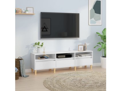 vidaXL TV skříňka bílá 150 x 30 x 44,5 cm kompozitní dřevo