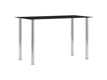 vidaXL Jídelní stůl černý 120 x 60 x 75 cm tvrzené sklo