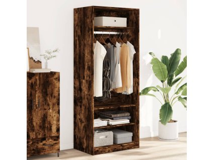 vidaXL Šatní skříň kouřový dub 80 x 50 x 200 cm kompozitní dřevo