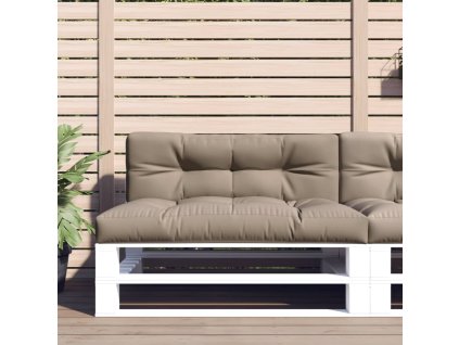 vidaXL Podušky na palety 2 ks taupe textil