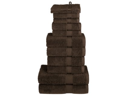 vidaXL 12dílná sada ručníků Premium SOLUND hnědá 600 g/m²