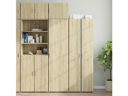 vidaXL Úzká úložná skříňka dub sonoma 50x42,5x225 cm kompozitní dřevo