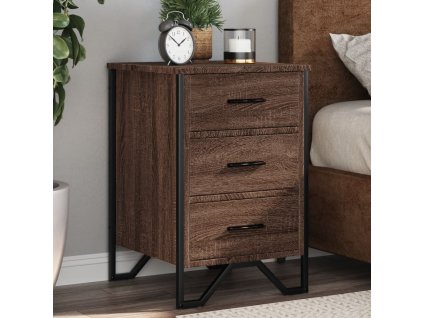 vidaXL Noční stolek hnědý dub 40 x 41 x 60 cm kompozitní dřevo