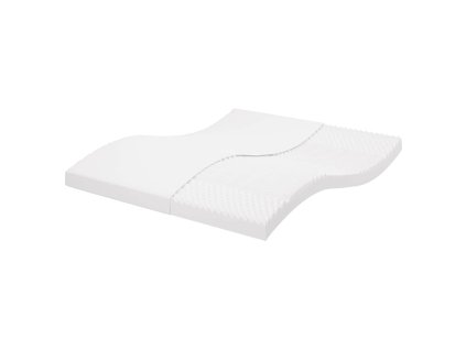 vidaXL Pěnová matrace bílá 180 x 220 cm 7 zón tvrdost 20 ILD