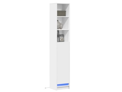 vidaXL Příborník s LED bílý 36 x 32,5 x 200 cm kompozitní dřevo