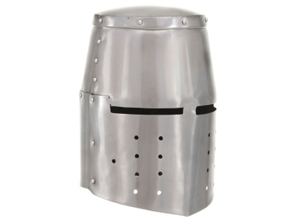 vidaXL Středověká rytířská přilba pro LARPy replika stříbro ocel